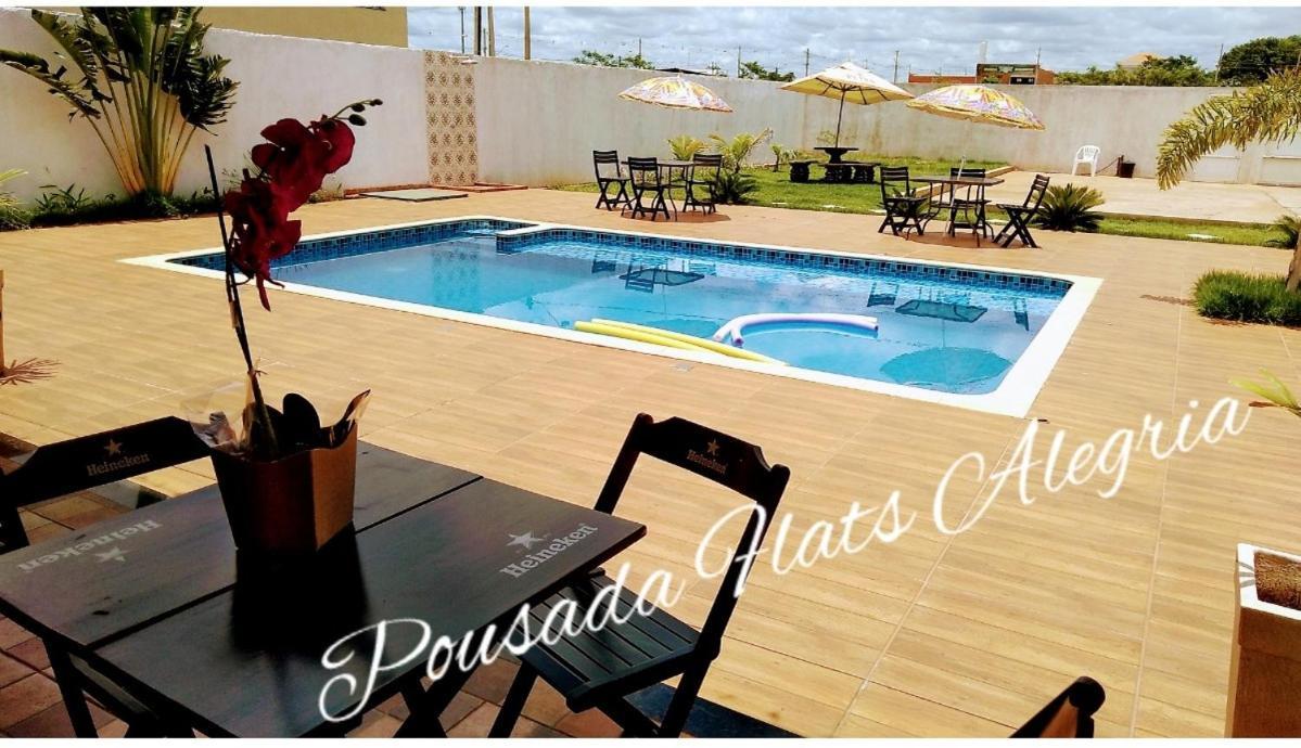 Pousada Flats Alegria Piscina Climatizada Olimpia Bagian luar foto